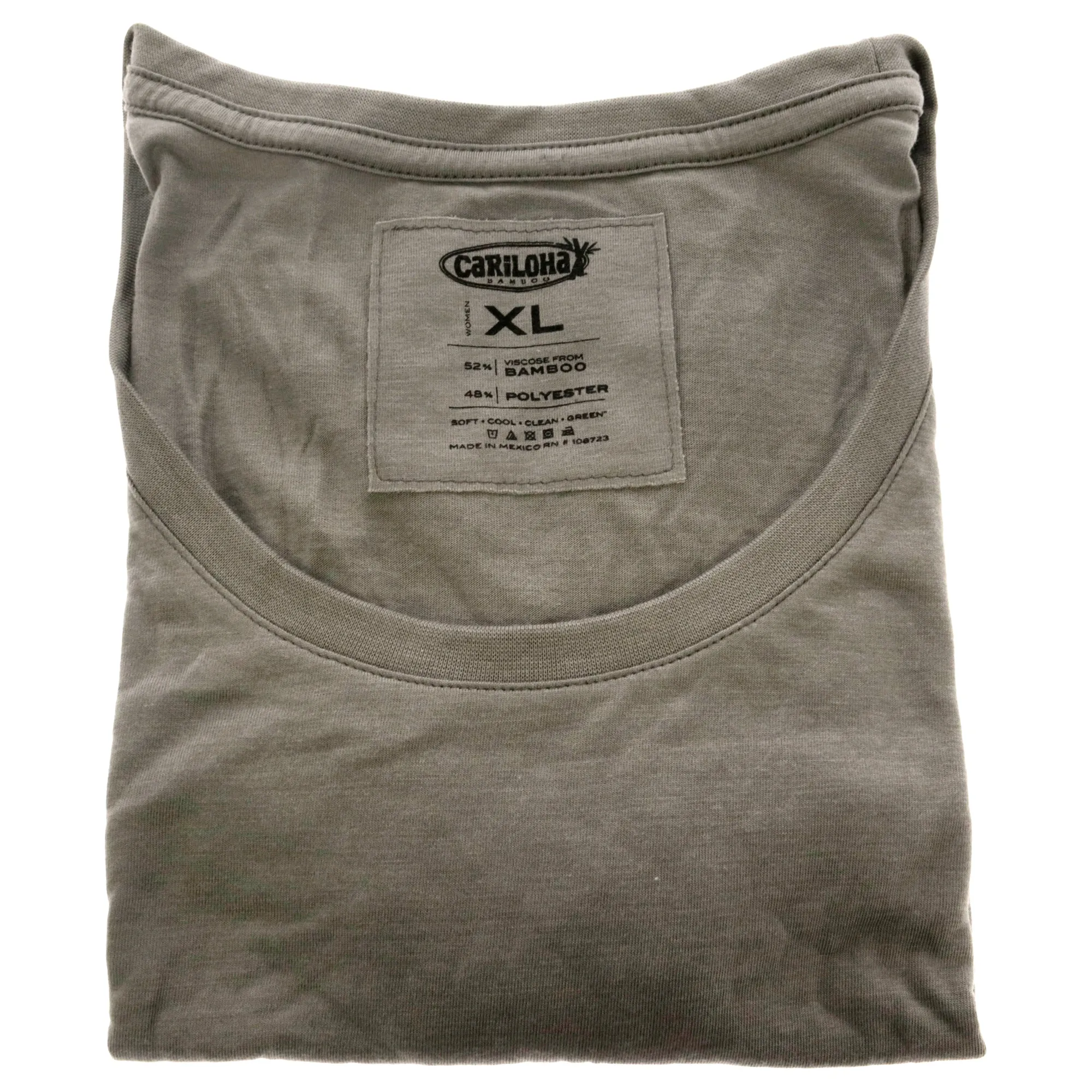 Bamboo Scoop Tee - Gray Heather by Cariloha for Women - 1 Pc T-Shirt (XL)