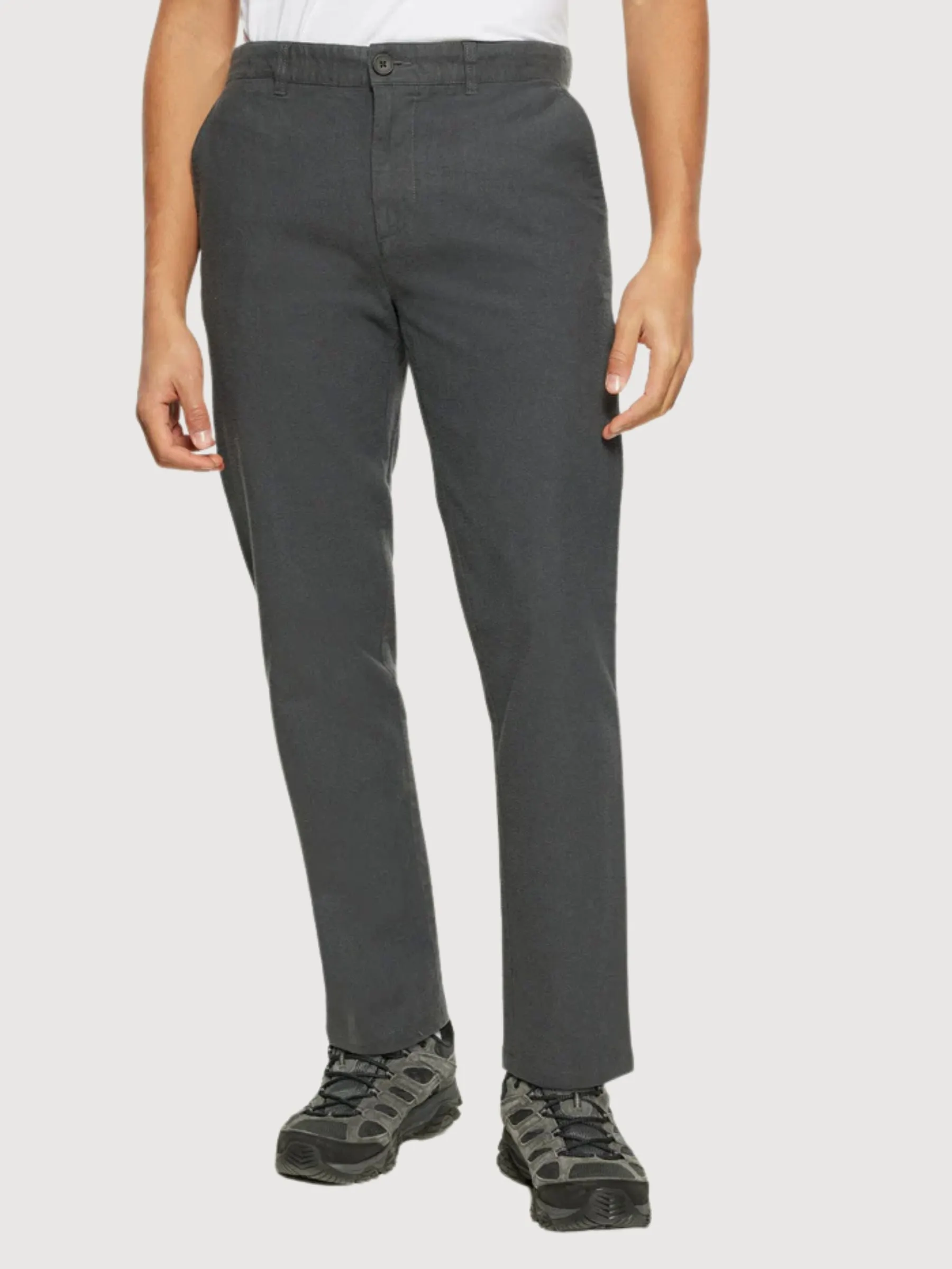 Chuck Flannel Chino Pants Grey Man | Knowledge Cotton Apparel