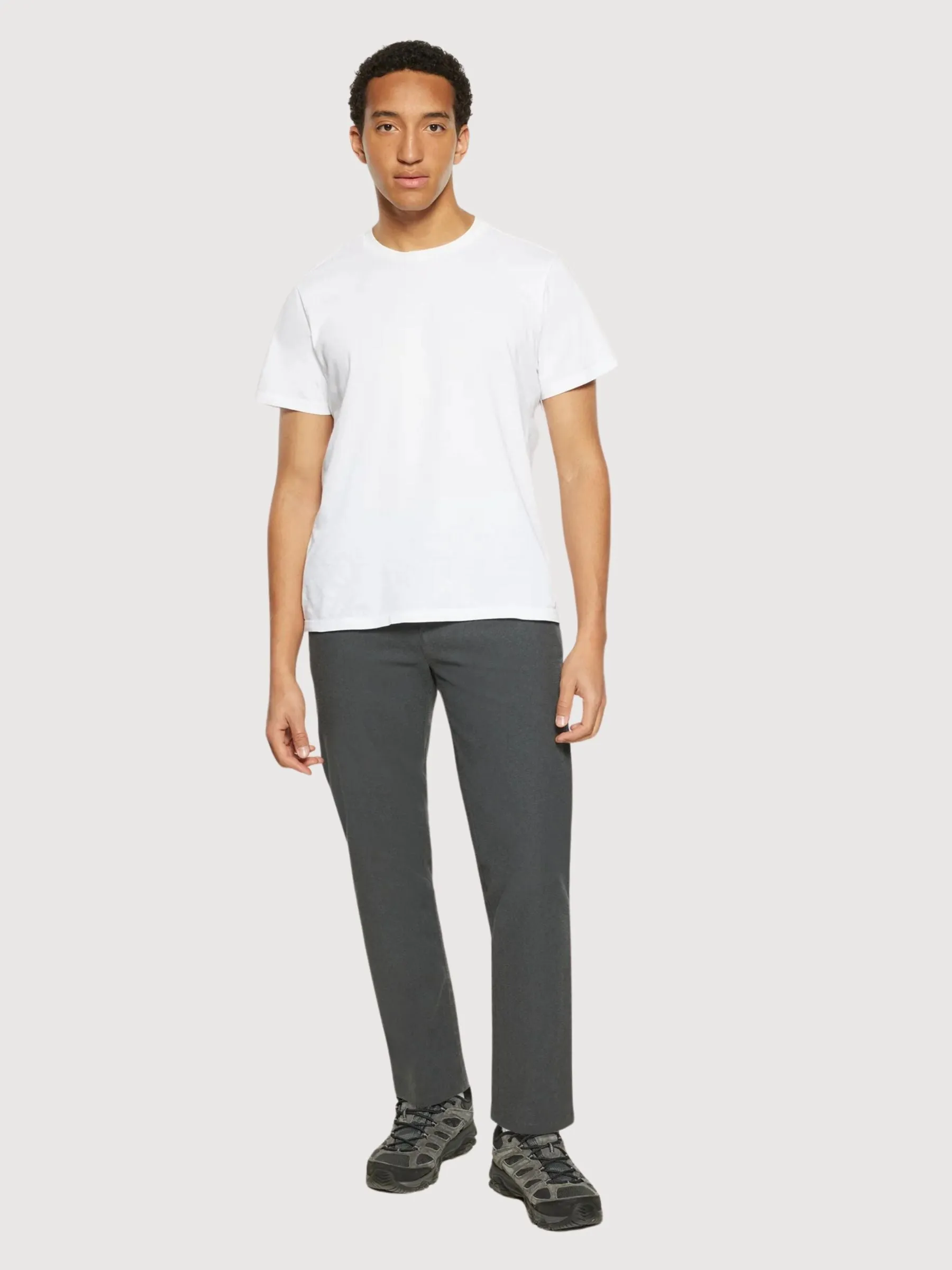 Chuck Flannel Chino Pants Grey Man | Knowledge Cotton Apparel