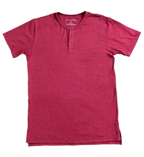 Faded Red Split Hem Henley