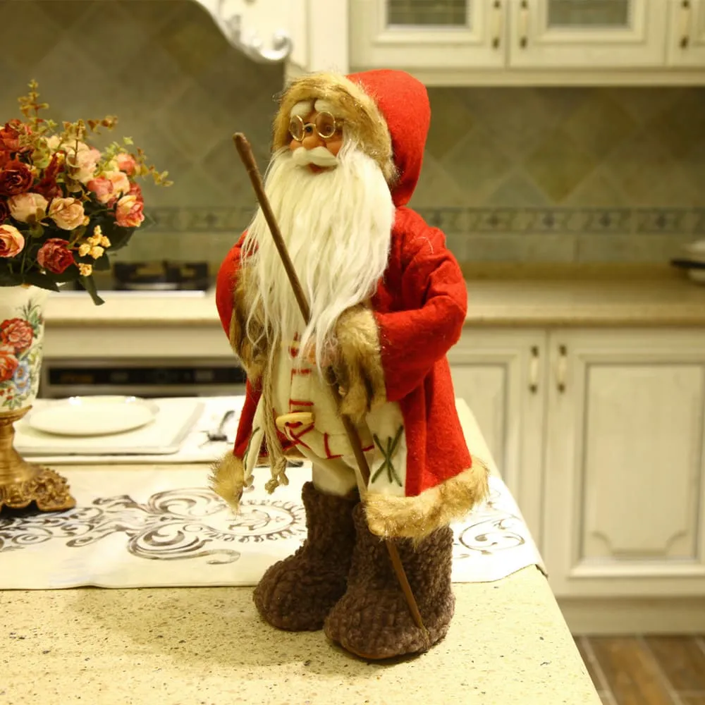 Handmade Santa Claus figure Christmas decoration 16.5'',red | Bstaofy
