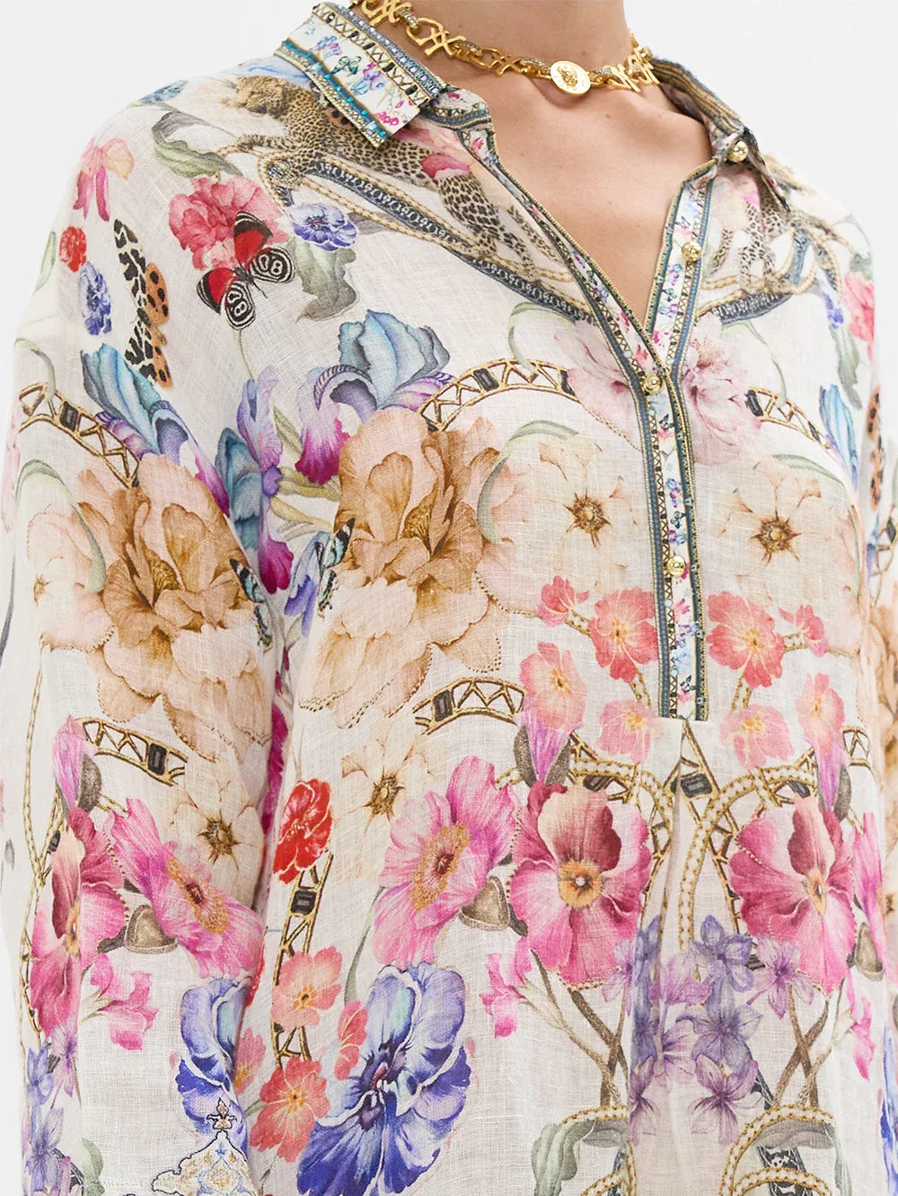 Monserrate Magic Relaxed High Low Shirt Dress