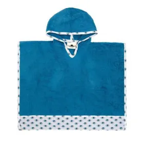 PONCHO WATCH OUT ROUGH BLUE