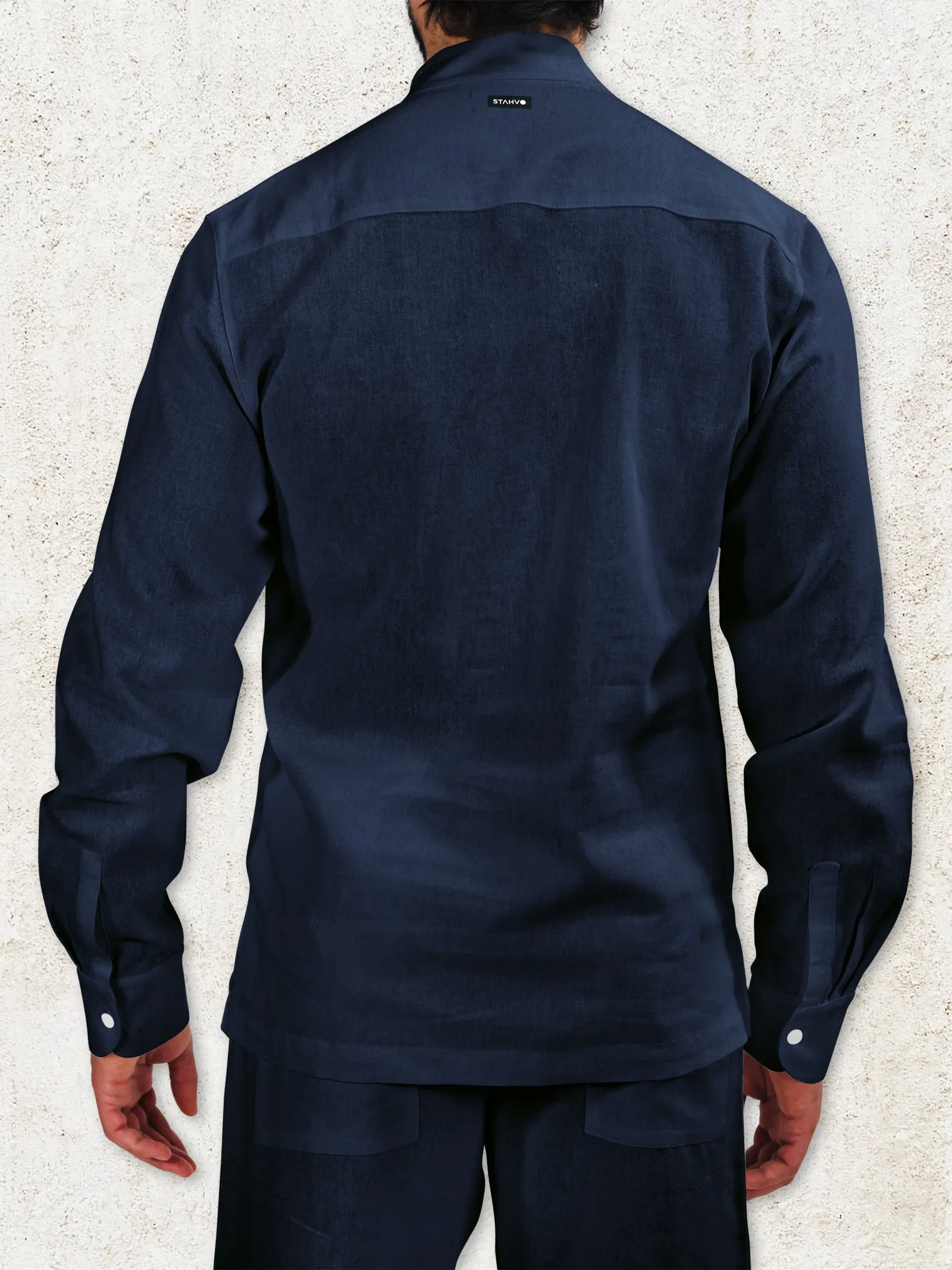 THE NAVO HENLEY SHIRT - Navy