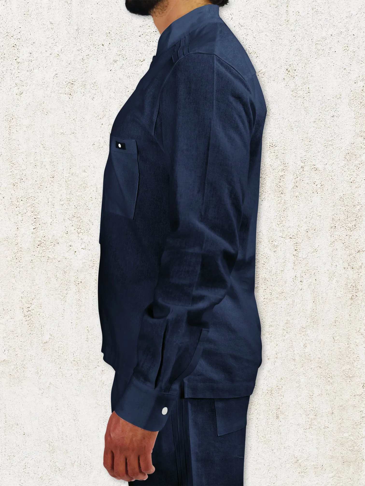 THE NAVO HENLEY SHIRT - Navy