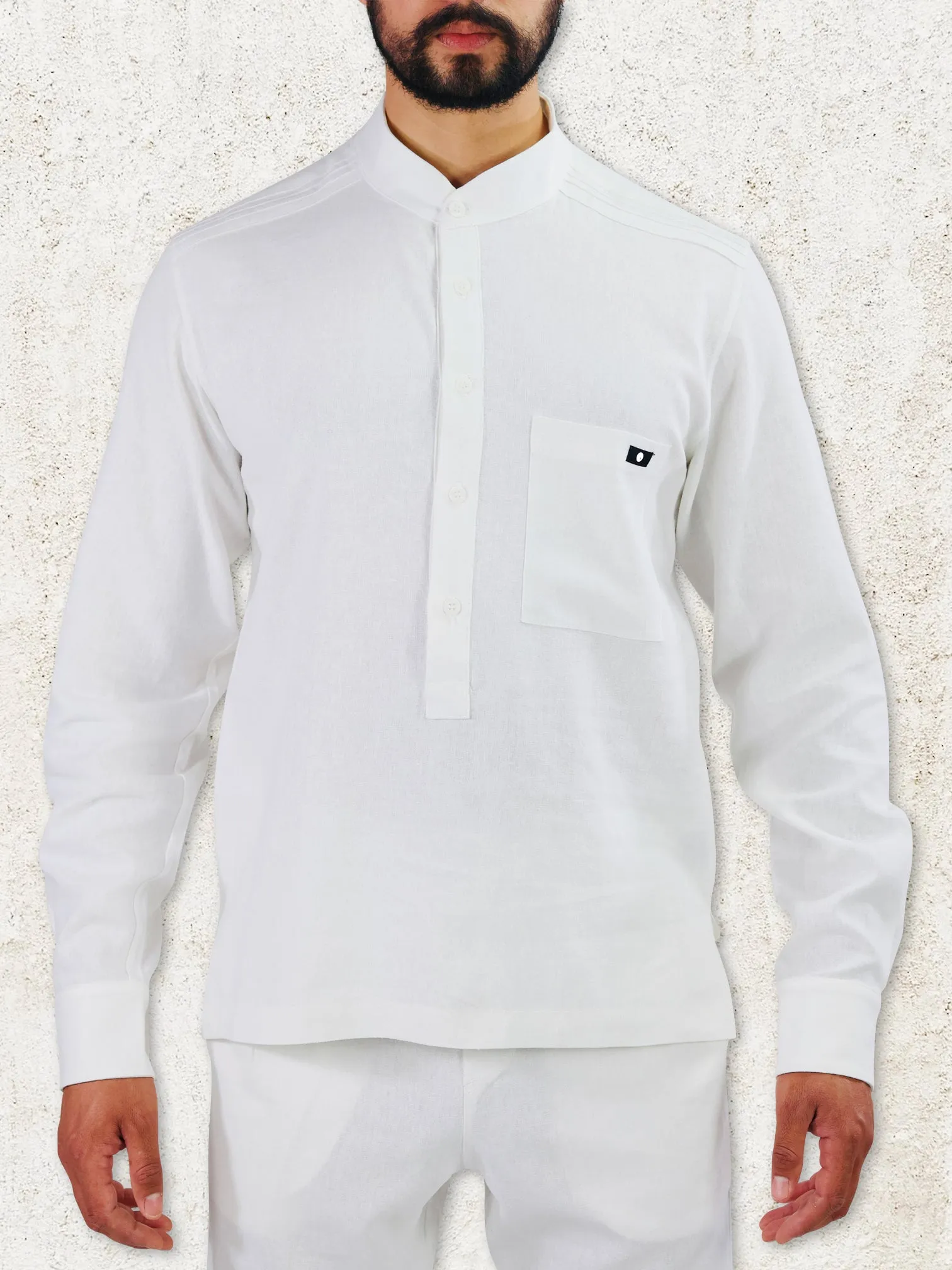 THE NAVO HENLEY SHIRT - White