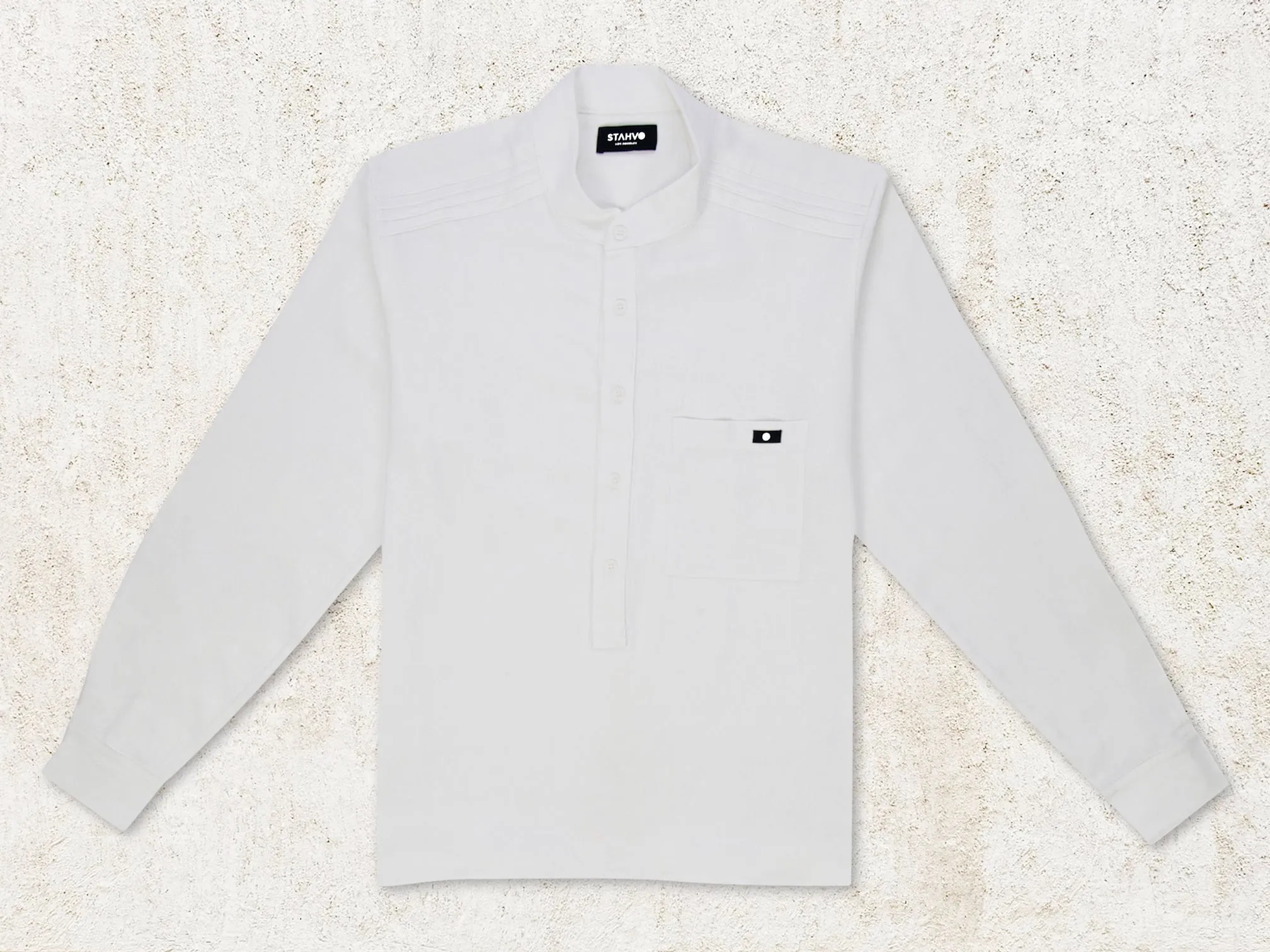 THE NAVO HENLEY SHIRT - White